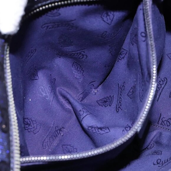 GUCCI GG implementation Tote Bag PVC Navy Silver 211133 Auth ki5982 - Picture 12 of 16